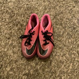 Nike Kids Pink and Black Soccer Cleats